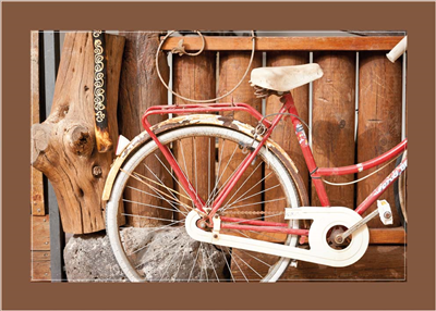 Cuadro Bicicleta Roja