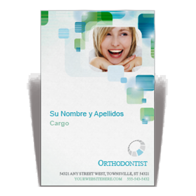 Tarjeta a una cara clínica dental