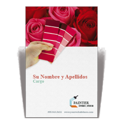 Tarjeta a una cara pintor 1