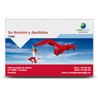 Tarjeta a una cara estilo de vida