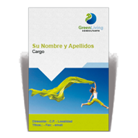 Tarjeta a una cara estilo de vida verde