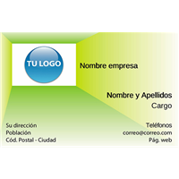 Tarjeta Verde Cuadrado