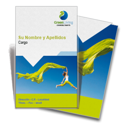 Tarjeta a dos caras estilo de vida verde
