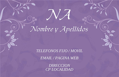 Tarjeta Flores Lilas