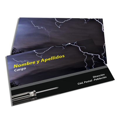 Tarjeta a dos caras electricidad