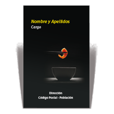 Tarjeta a una cara restaurante sushi 2