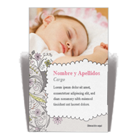 Tarjeta a una cara recien nacido