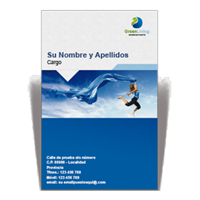 Tarjeta a una cara estilo de vida azul