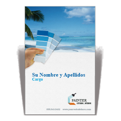 Tarjeta a una cara pintor 2