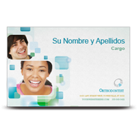 Tarjeta a una cara clínica dental 2