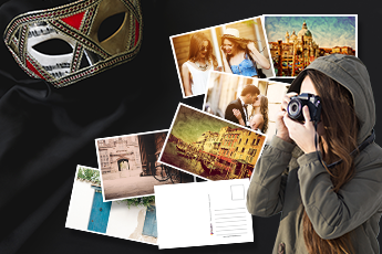 Postales personalizadas de vacaciones en Venecia